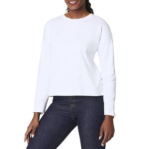 Spanx® Womens  Cool Cotton Boxy T-Shirt, White